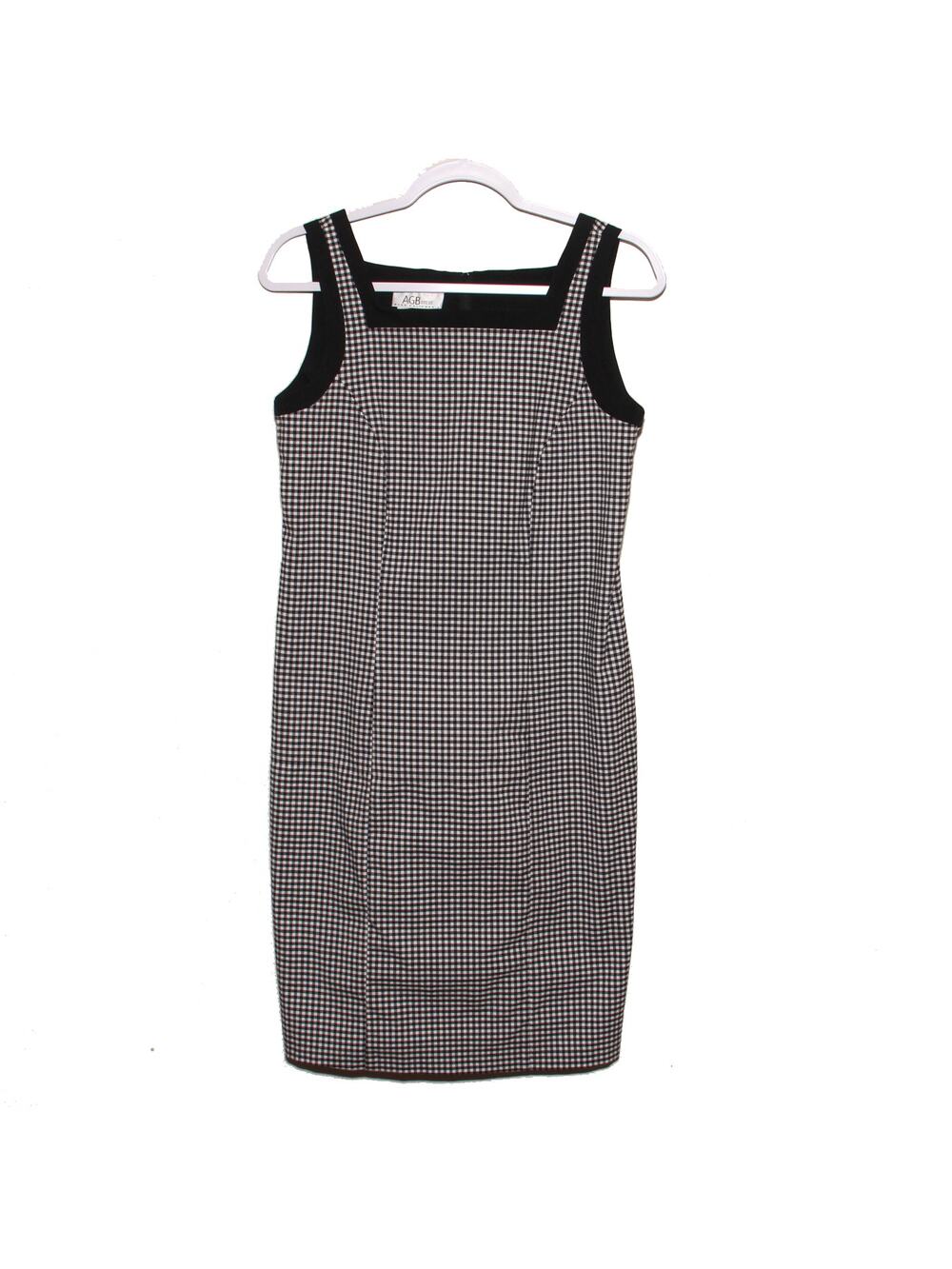 Vintage AGB Checked Jumper Dress Size 6 Sleeveless